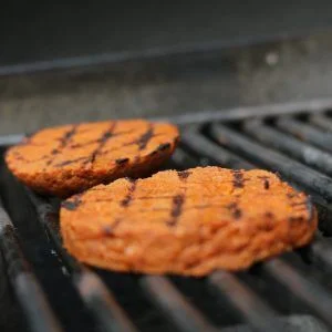 seitan con forma de hamburguesa